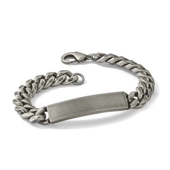Chisel Stainless Steel Antiqued and Brushed 10mm 8.5 inch ID Bracelet