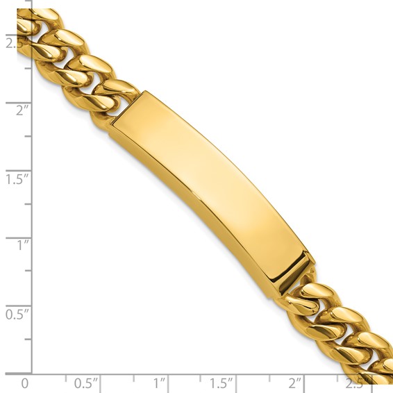 Chisel Stainless Steel Polished 10mm Yellow IP-plated 8.5 inch ID Bracelet