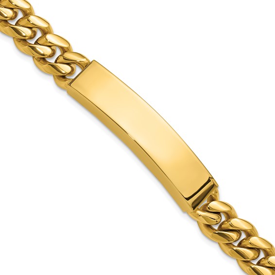 Chisel Stainless Steel Polished 10mm Yellow IP-plated 8.5 inch ID Bracelet