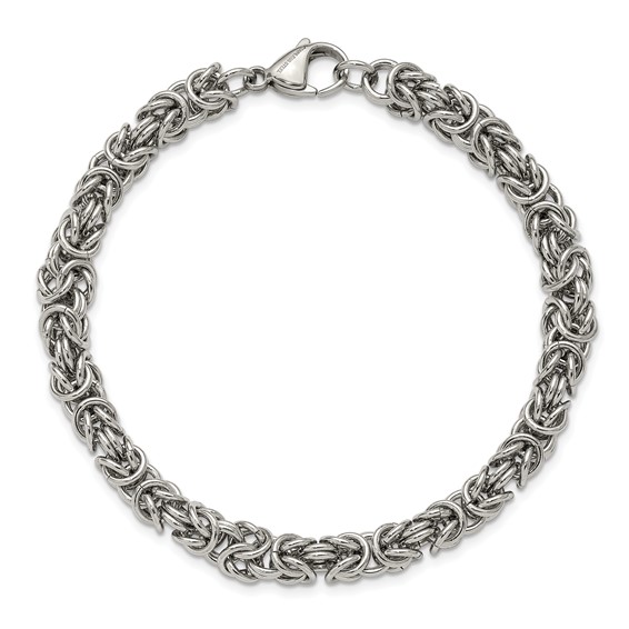 Chisel Stainless Steel Byzantine Chain