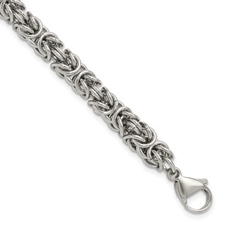 Chisel Stainless Steel Byzantine Chain