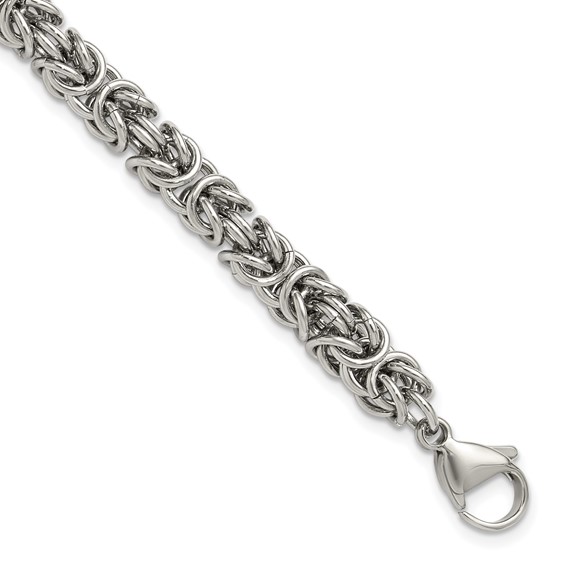 Chisel Stainless Steel Byzantine Chain