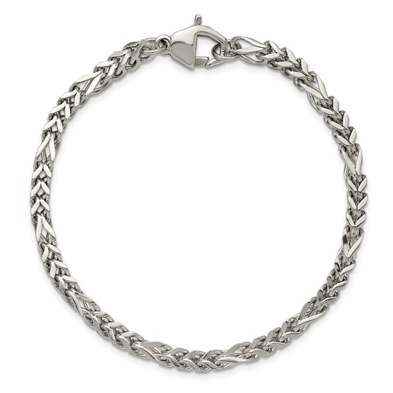 Chisel Stainless Steel Polished 4mm 8.5 inch Franco Chain Bracelet