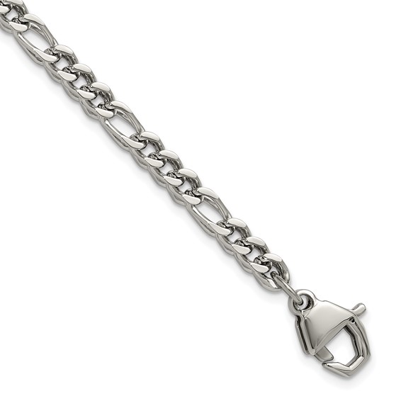 Chisel Stainless Steel Polished 4mm 8.5 inch Franco Chain Bracelet