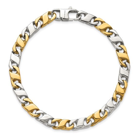 Chisel Stainless Steel Polished Yellow IP-plated 6mm 8.5 inch Infinity Link Bracelet