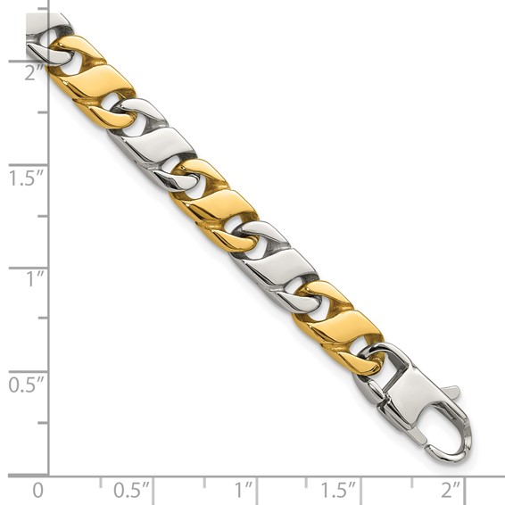Chisel Stainless Steel Polished Yellow IP-plated 6mm 8.5 inch Infinity Link Bracelet