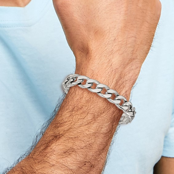 Chisel Stainless Steel Polished 8 inch Curb Link Bracelet