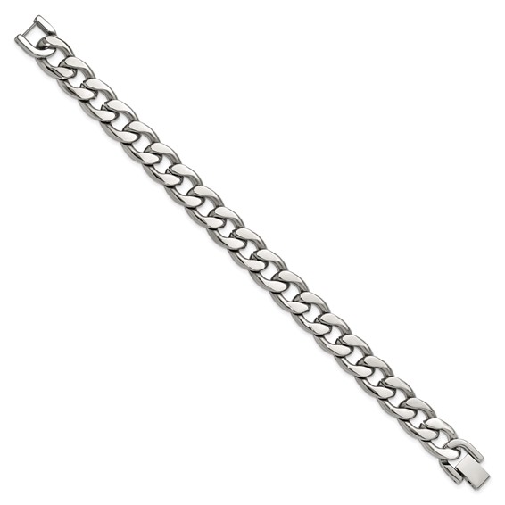 Chisel Stainless Steel Polished 8 inch Curb Link Bracelet