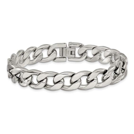 Chisel Stainless Steel Polished 8 inch Curb Link Bracelet