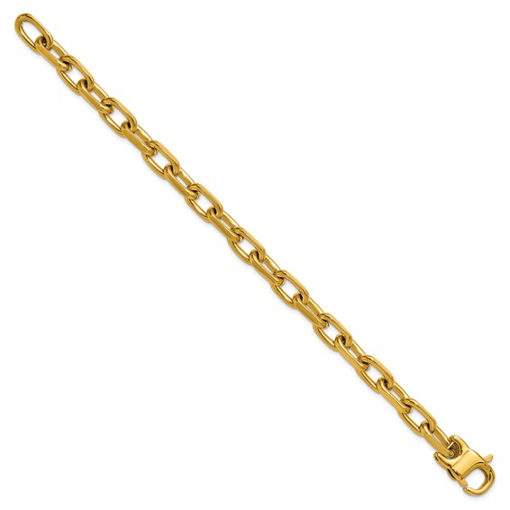 Chisel Stainless Steel Polished Yellow IP-plated 7mm 7.75 inch Open Link Bracelet