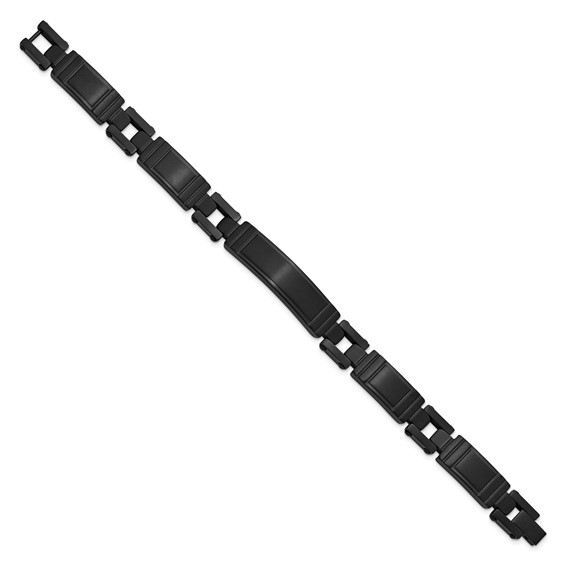 Chisel Stainless Steel Brushed Black IP-plated 8.25 inch ID Bracelet