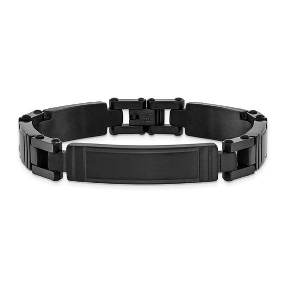 Chisel Stainless Steel Brushed Black IP-plated 8.25 inch ID Bracelet