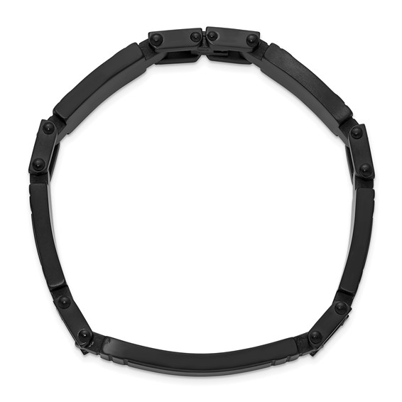 Chisel Stainless Steel Brushed Black IP-plated 8.25 inch ID Bracelet