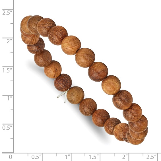 Stretch Burma Padauk  Bead Wood Bracelet