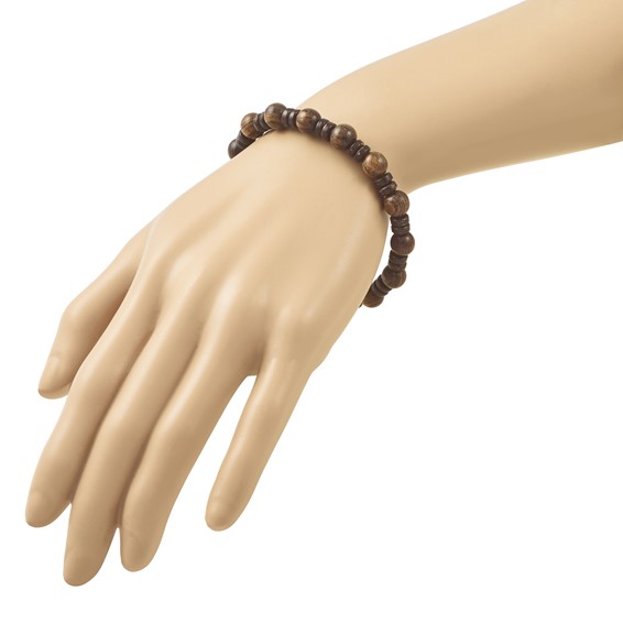 Beaded Tigerwood 8.40mm Stretch Bracelet