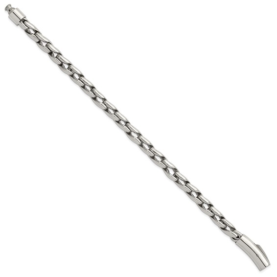Stainless Steel Polished 7.5mm Fancy Link 8.5in Bracelet