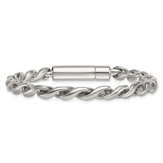 Stainless Steel Polished 7.5mm Fancy Link 8.5in Bracelet