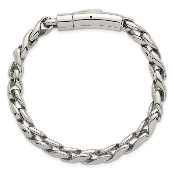 Stainless Steel Polished 7.5mm Fancy Link 8.5in Bracelet