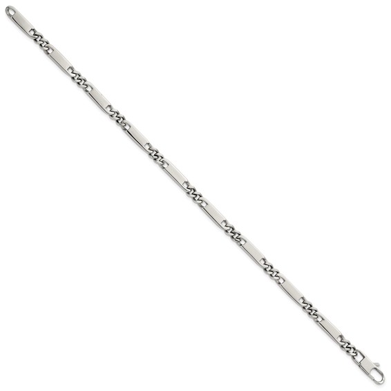 Stainless Steel Polished 4mm Fancy Link 8.5in Bracelet