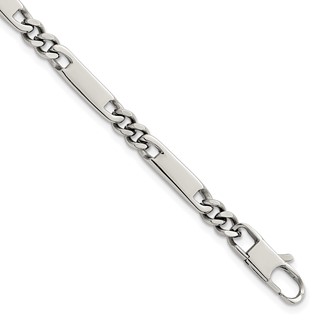 Stainless Steel Polished 4mm Fancy Link 8.5in Bracelet