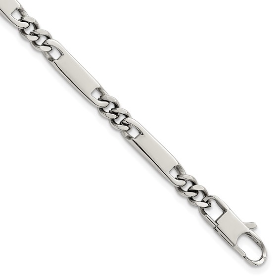 Stainless Steel Polished 4mm Fancy Link 8.5in Bracelet