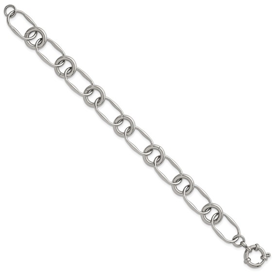 Stainless Steel Polished Fancy Link 7.5in Bracelet