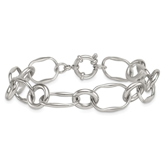 Stainless Steel Polished Fancy Link 7.5in Bracelet