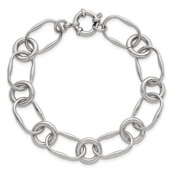 Stainless Steel Polished Fancy Link 7.5in Bracelet