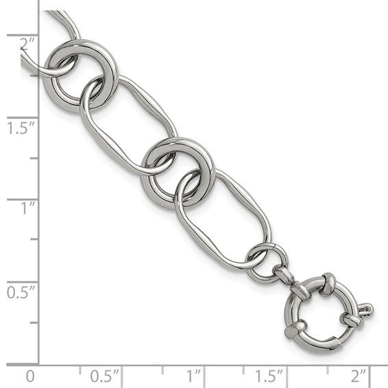 Stainless Steel Polished Fancy Link 7.5in Bracelet