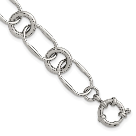 Stainless Steel Polished Fancy Link 7.5in Bracelet
