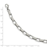 Chisel Stainless Steel Polished Square Link Bracelet - 8in view 5