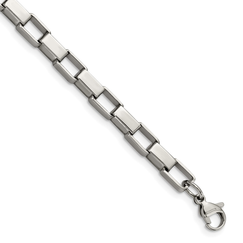 Men's Stainless Steel Square Chain Bracelet