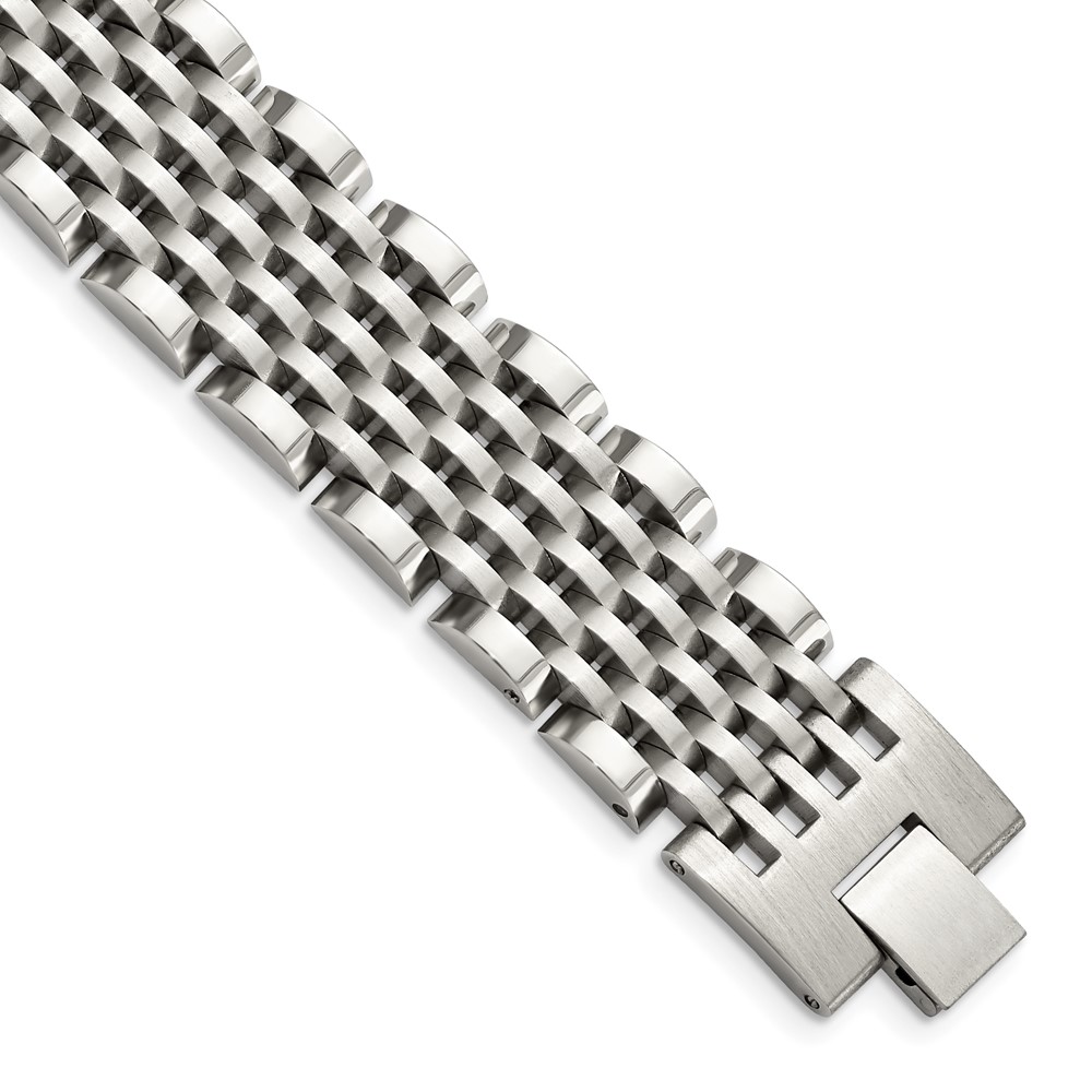 Stainless Steel Brushed and Polished 8in Bracelet