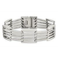 Chisel Stainless Steel Polished Link Bracelet, 8.5" view 4
