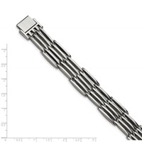 Chisel Stainless Steel Polished Link Bracelet, 8.5" view 5
