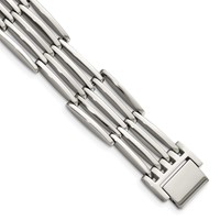 Chisel Stainless Steel Polished Link Bracelet, 8.5" view 1