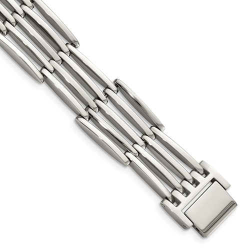 Chisel Stainless Steel Polished Link Bracelet, 8.5"