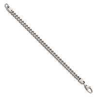 Chisel Stainless Steel Polished Franco Link Bracelet, 9" view 3