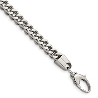 Chisel Stainless Steel Polished Franco Link Bracelet, 9" view 1