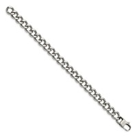 Chisel Stainless Steel Polished Curb Bracelet, 8.5" view 3