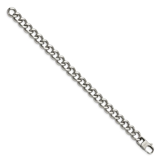 Chisel Stainless Steel Polished 8.5 inch Curb Bracelet