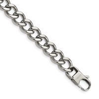 Chisel Stainless Steel Polished Curb Bracelet, 8.5" view 1
