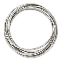 Chisel Stainless Steel Polished 9 Piece Set of Intertwined Bangles view 3