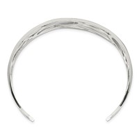 Chisel Stainless Steel Polished Ovals Cuff Bangle view 3