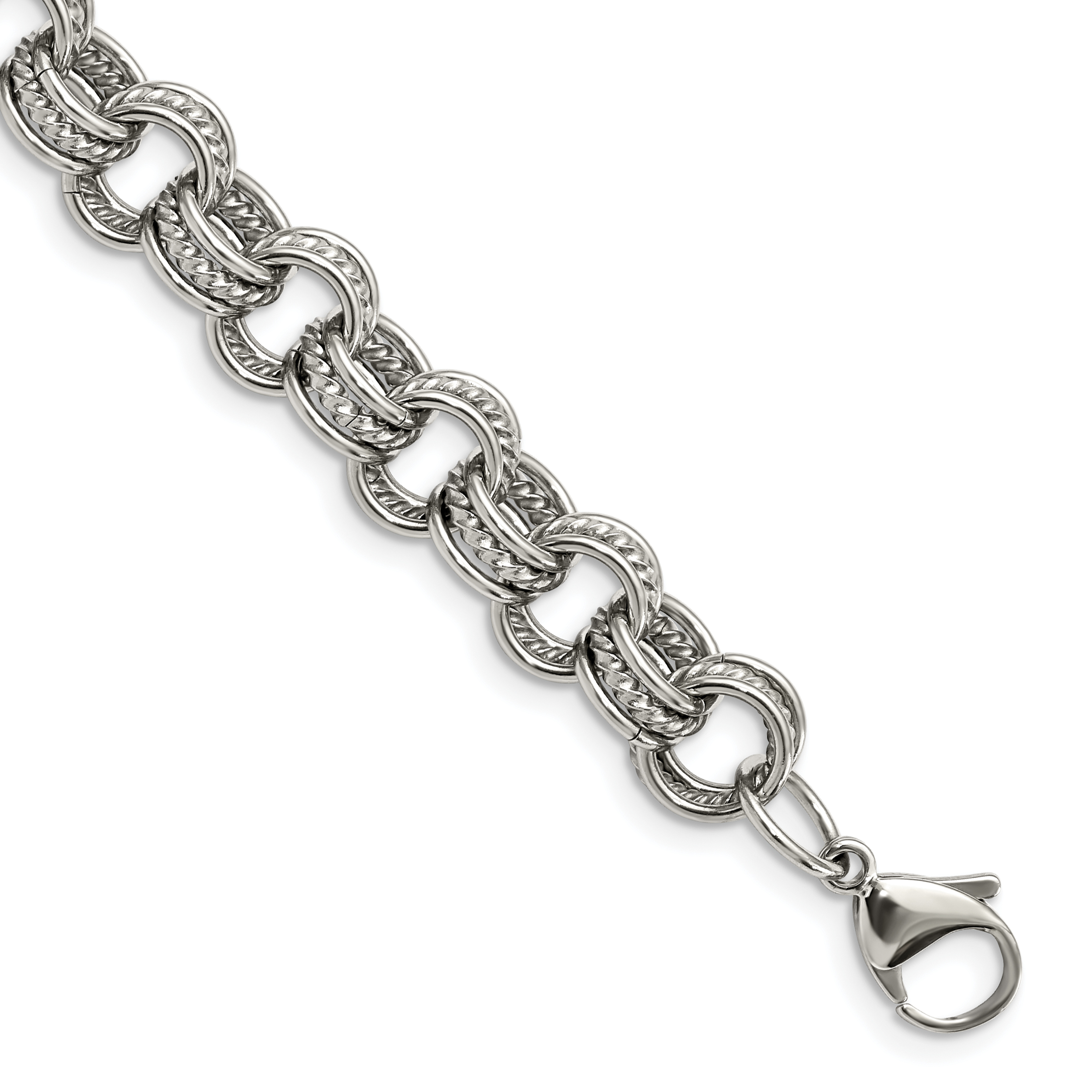 Chisel Stainless Steel Polished Bracelet ユニセックス-