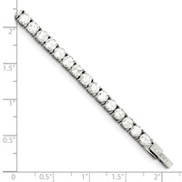 Chisel Stainless Steel Polished CZ Tennis Bracelet, 7.5" view 5