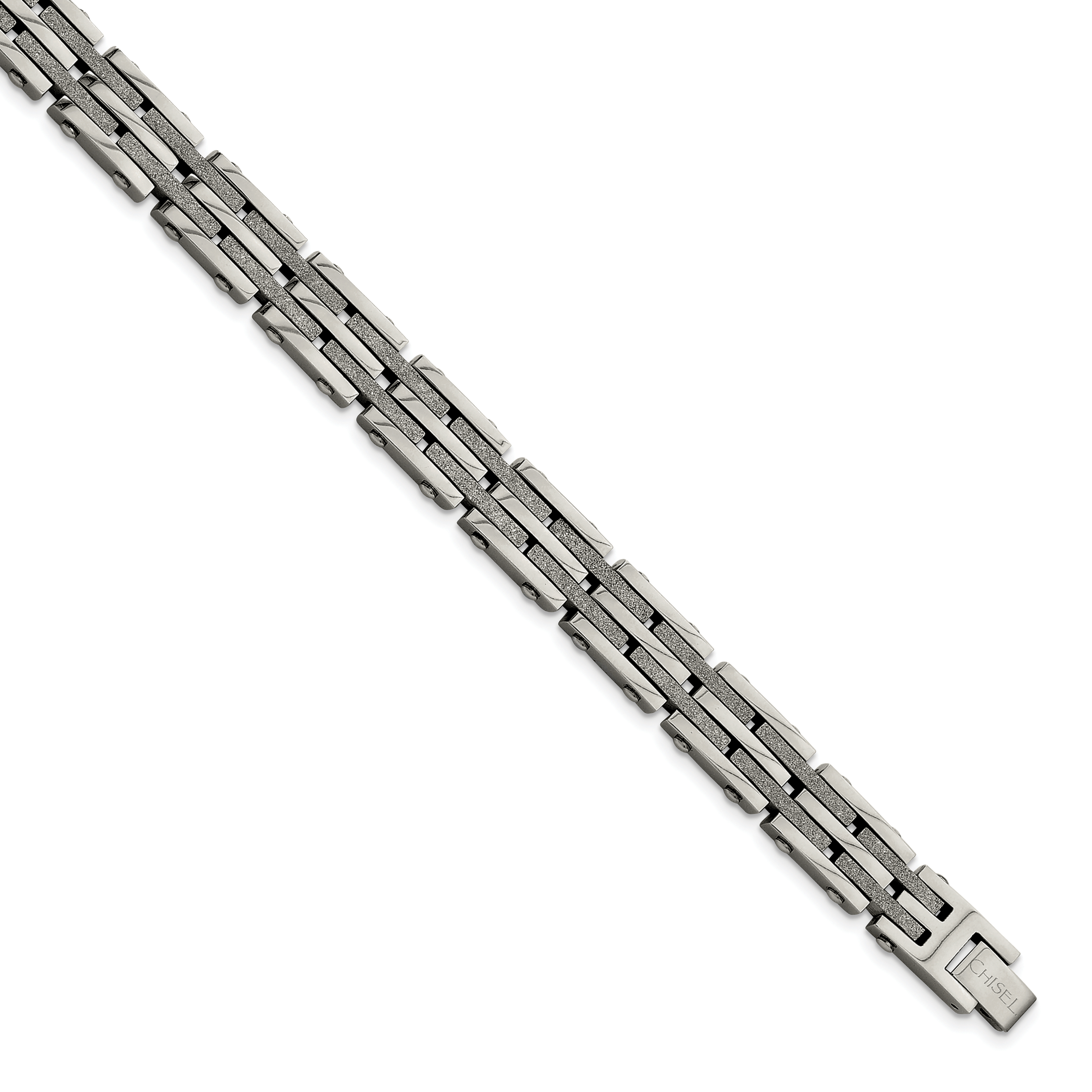 Stainless Steel Polished & Laser Cut Bracelet SRB823 886774260983 | eBay