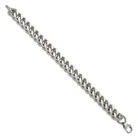 Chisel Stainless Steel Polished Heavy Wheat Bracelet, 9.5" view 3