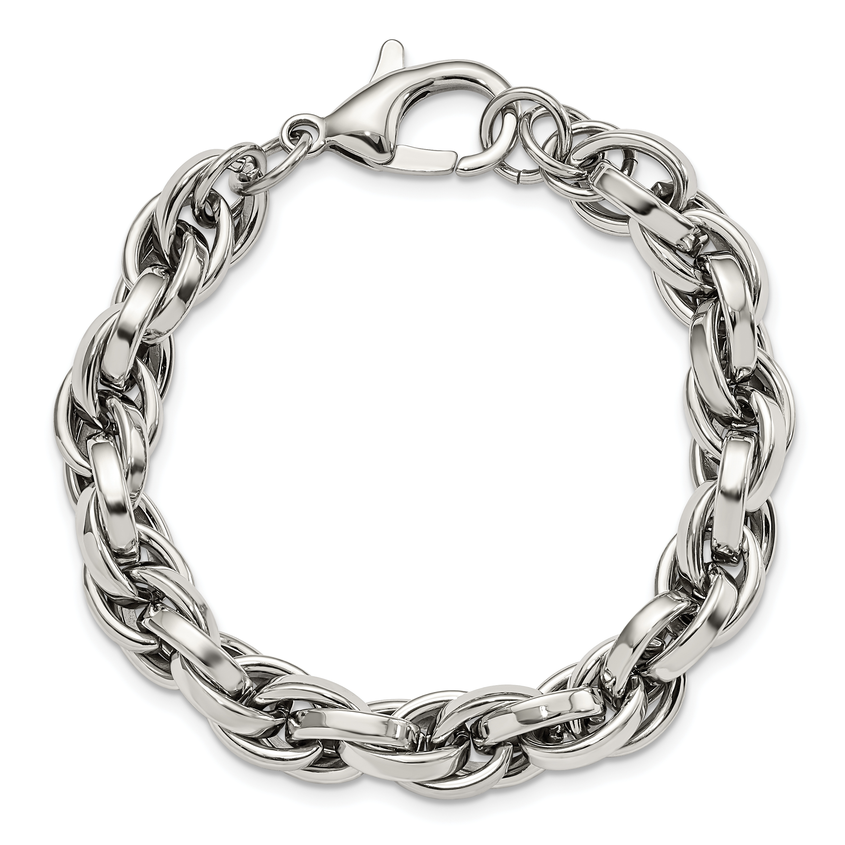 Chisel Stainless Steel Polished 8.5 inch Oval Link Bracelet SRB845 detailed image 4