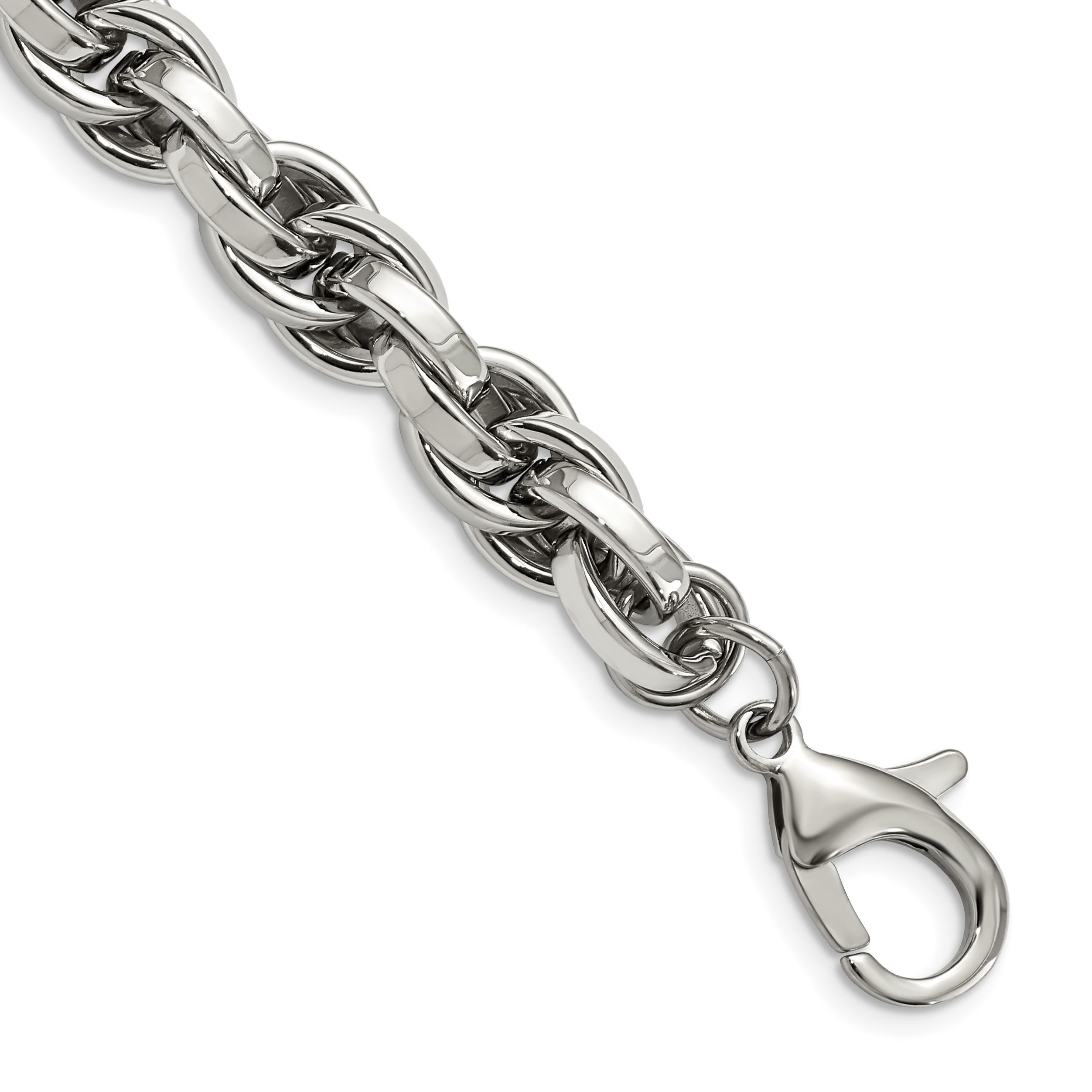 Chisel Stainless Steel Polished 8.5 inch Oval Link Bracelet SRB845 main product image